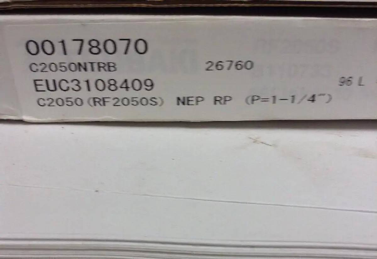 New | in-Stock TSUBAKI C2050NTRB RF2050S Conveyor Parts Ohio US | Surplus Asset Holdings #1233867