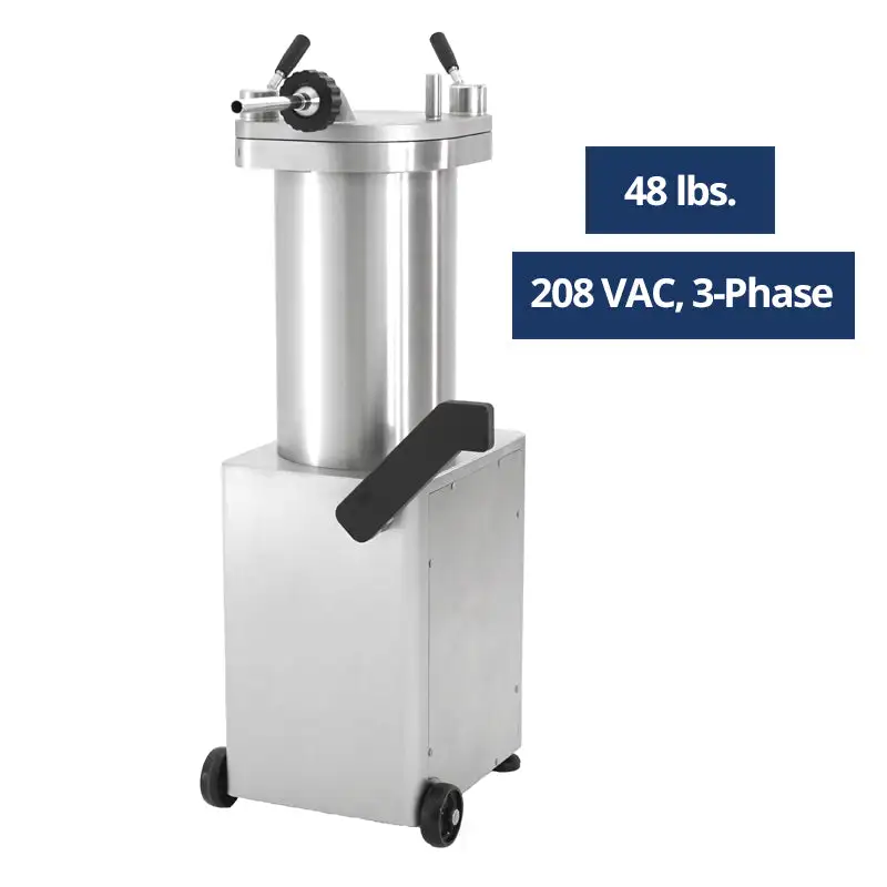 Talsa F25S/48 All Stainless Hydraulic 48 LB Sausage Stuffer - 3 Phase 208 Volt