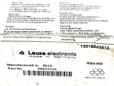 NEW LEUZE ELECTRONIC RS4-MS MOUNTING SYSTEM 50033346 RS4MS