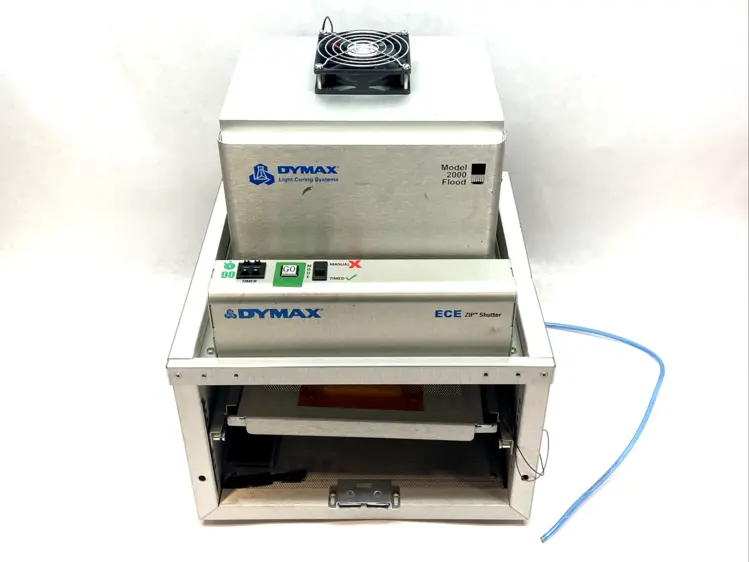 Used Dymax UV Curing Flood Lamp w/ Zip Shutter & EC Lightshield UV Curing Systems Michigan US | Maverick Industrial Sales #1402183
