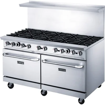 New | in-Stock Dukers New Dukers DCR60-10B 60" Gas Cooktop Range with Ten (10) Open Burners Commercial Ranges Illinois US | Falcon Restaurant Supply #1376279