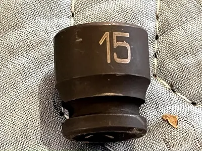 MATCO TOOLS "ADV" BSP15M6V, 3/8" DRIVE, 15MM. IMPACT SOCKET, 6 POINT.