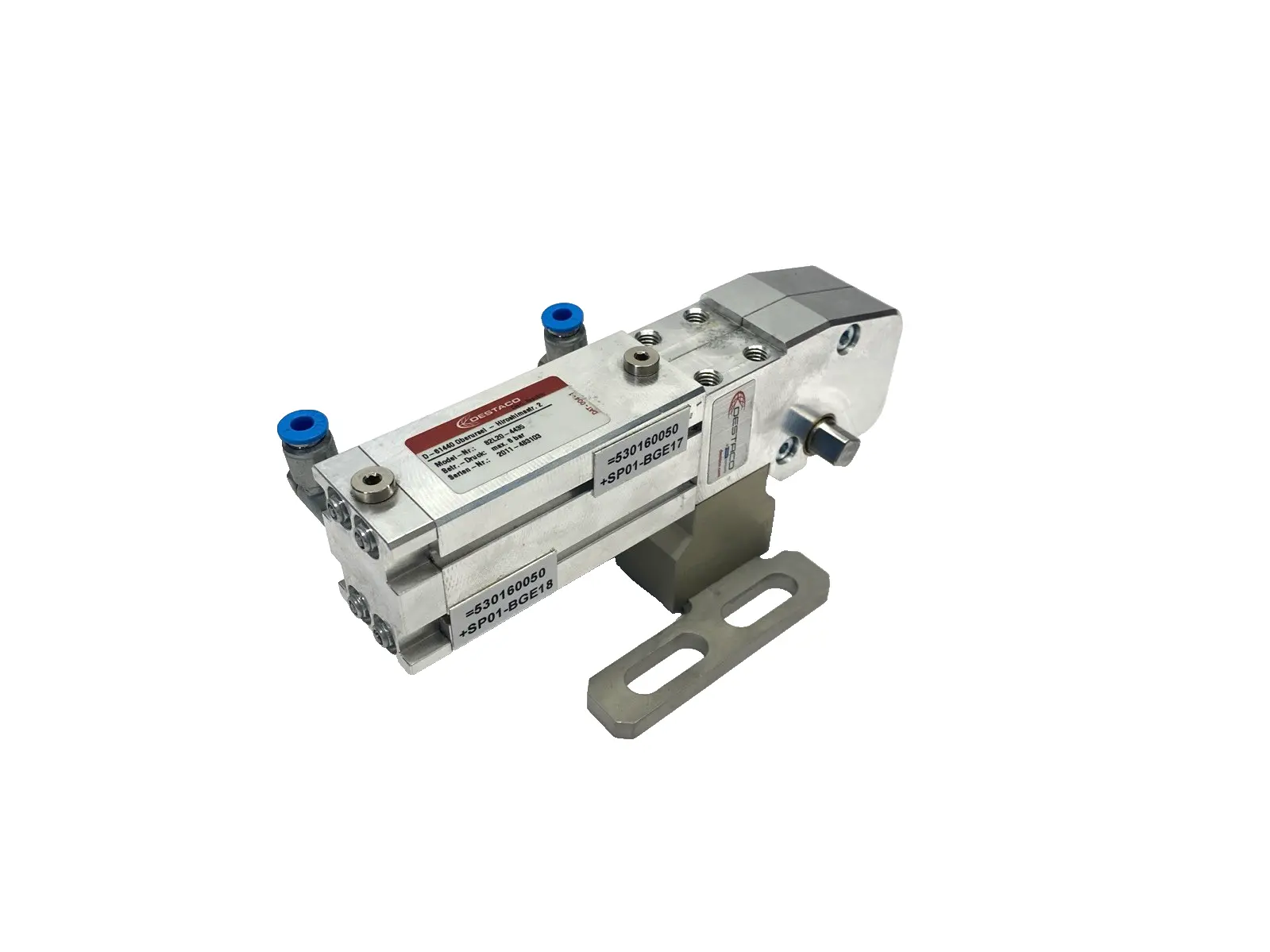 82L20-4435 | Destaco  Pneumatic Power Clamp 20mm Bore 5 - 60 Deg. Angle, NO ARM - Used