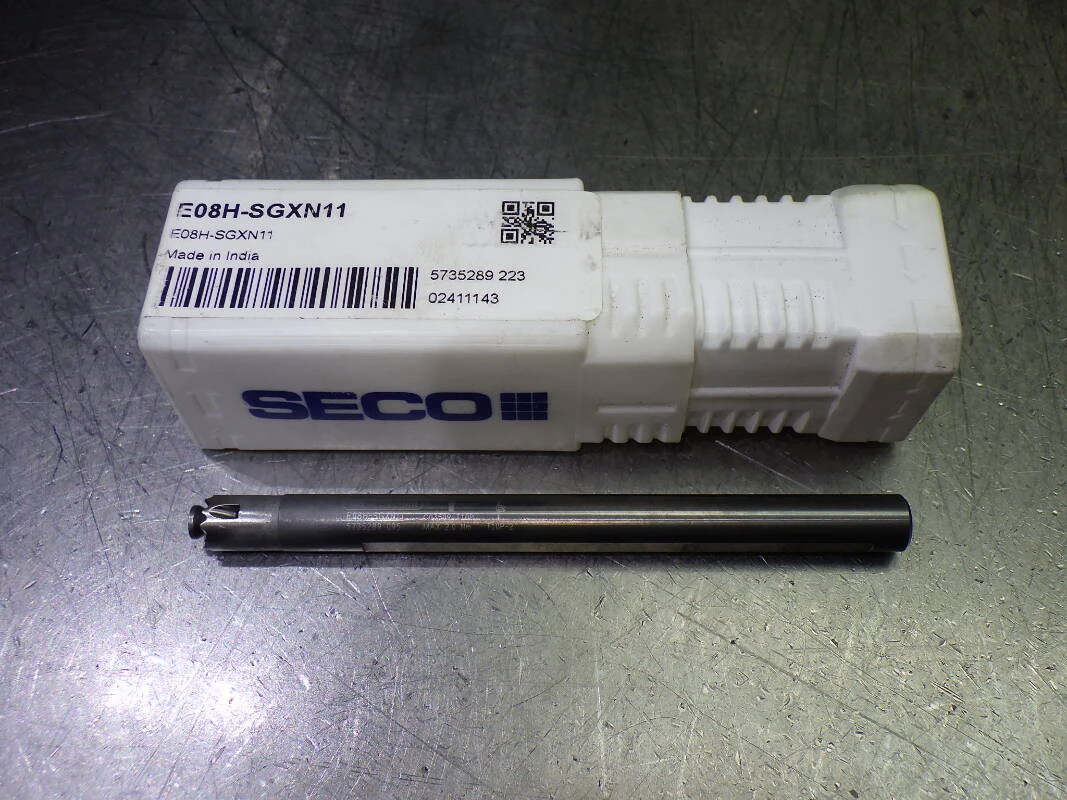 SECO Coolant Thru Carbide Boring Bar 8mm Shank E08H-SGXN11 (LOC1133C)
