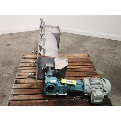Used 1HP Stainless Steel Sanitary Screw Feeder 9" Dia. X 40"L