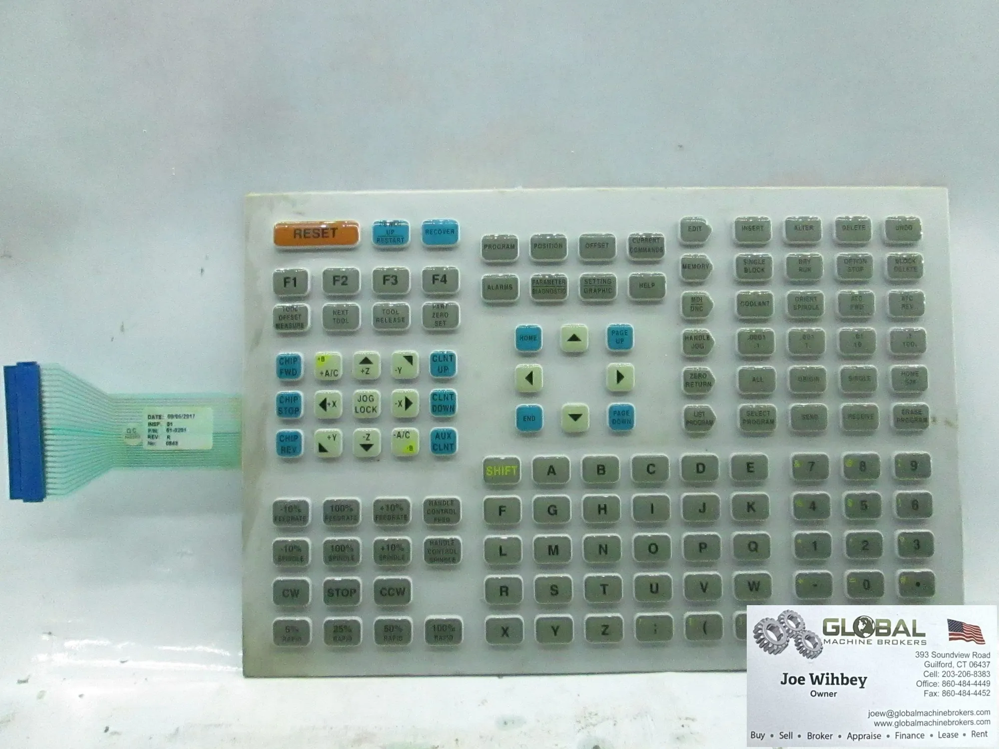 HAAS 61-0201 Membrane Switch Keypad Machine Operation Panel