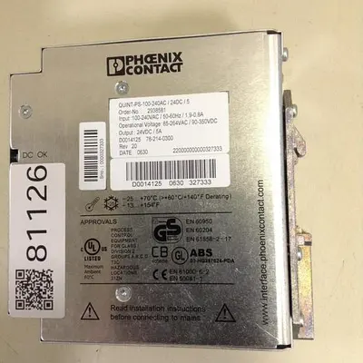 USED PHOENIX CONTACT QUINT-PS-100-240AC/24DC/5