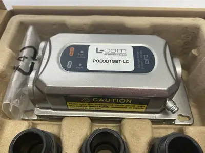 New | in-Stock L-Com PoE Injector, Metal Industrial IP67 Outdoor, Gigabit Misc Networking Equipment Michigan US | Maverick Industrial Sales #1393317