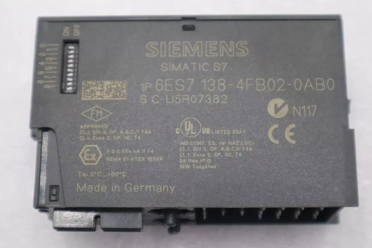 SIEMENS 6ES7 138-4FB02-0AB0 SIMATIC S7 ELECTRONIC CONTROL MODULE STOCK L-347-C