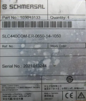 NEW SCHMERSAL SLC440COM-ER-0650-14-1050 LIGHT CURTAIN SET 103013133
