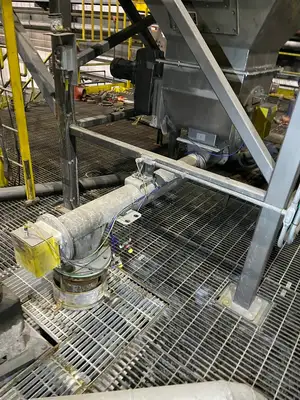 Stainless Steel Bulk Super Sack Bag Unloader w/ Dust Collector & Push Control