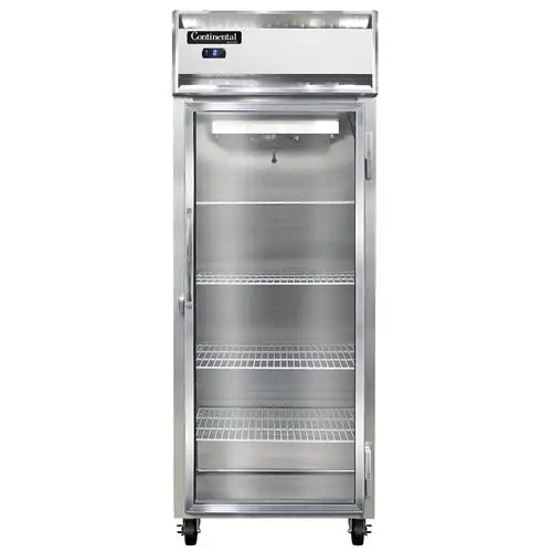 Continental 1FESNSSGD 28 1/2" One Section Reach In Freezer, (1) Right Hinge Glass Door, 115v