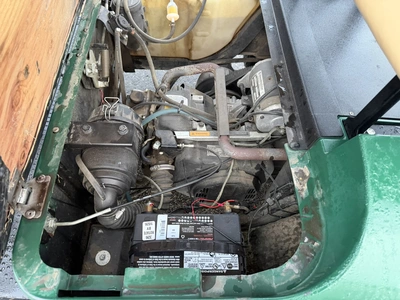 (1) 2015 E-Z-Go golf cart with a Kawasaki gas engine, includes canopy, ball cover, club cover, fold-...