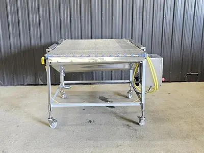 Used Belt Conveyor, 39’’ Wide X 70’’ Long, With Spray Bar Applicator
