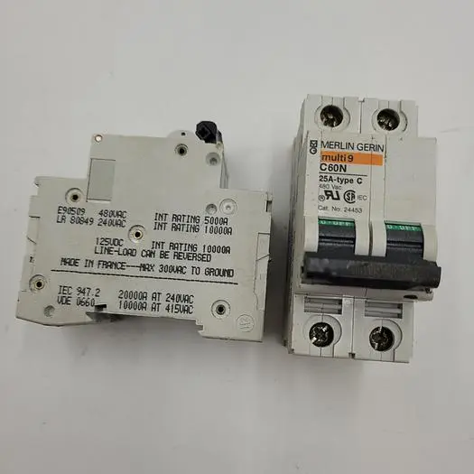 Used MERLIN GERIN MERLIN GERIN MULTI9 C60N C25A CIRCUIT BREAKER Circuit Breakers | ND Industrial Surplus #1220493