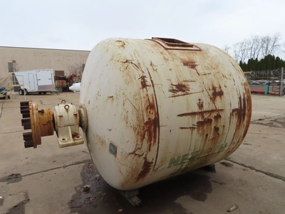 80" x 72" Netzsch Pebble Mill, 940 gallons, Ceramic Alumina Brick Lined, Unused