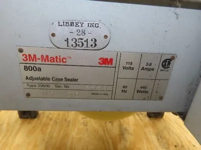 3M-Matic 800A Carton Sealer Adjustable Case Sealing System 115V Top Bottom Taper