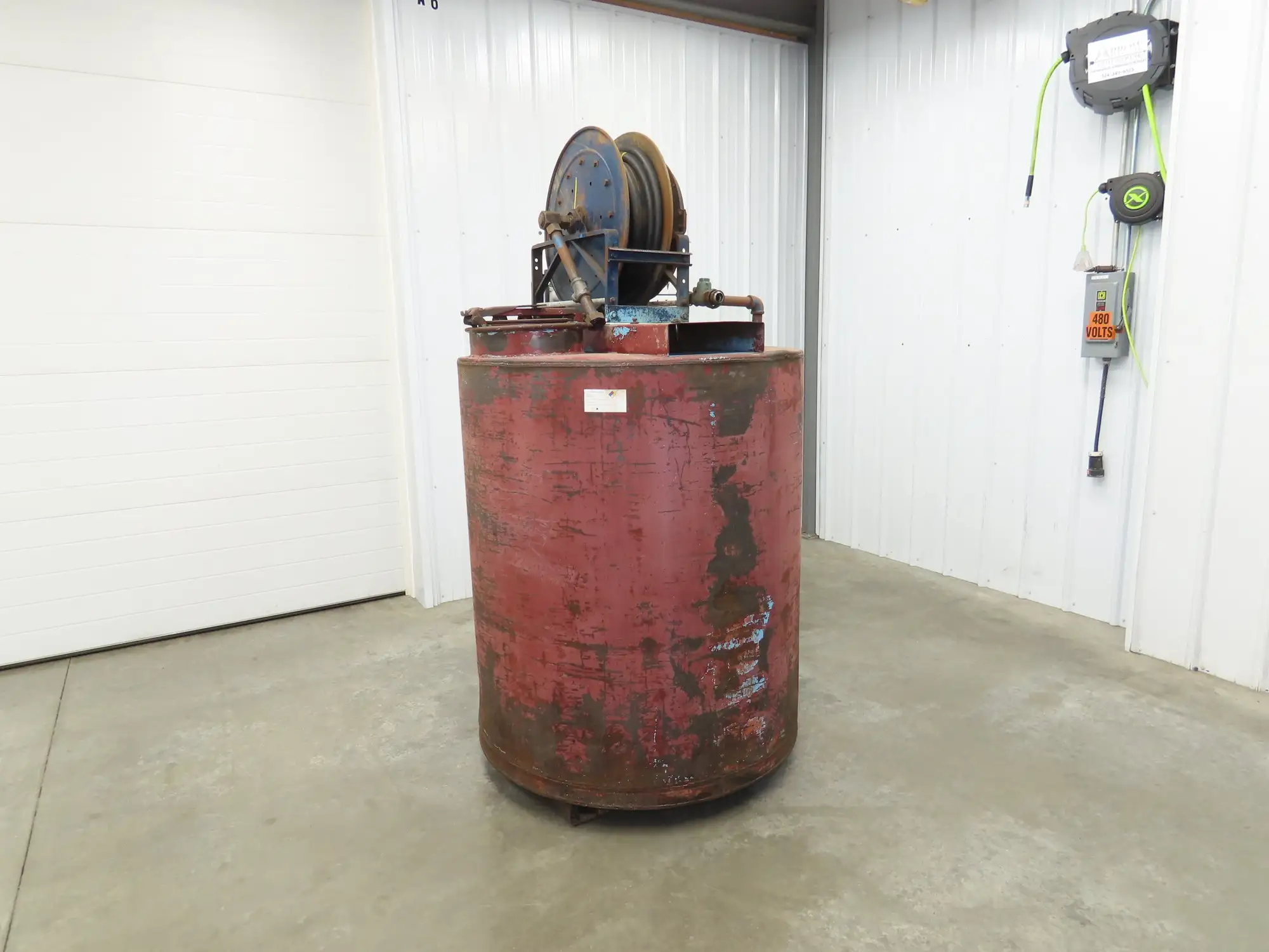250 Gal Fuel Oil Gas Diesel Storage Tank Single Wall Steel Skid Tank 42x48"