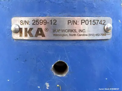 Used IKA WORKS DR 2000/10 Colloid Mills Illinois US | Aaron Equipment #85728