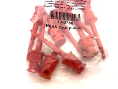 New | in-Stock Pomona Minigrabber® Test Clip For Max. .144" Wire Dia 10-PACK Oscilloscope Accessories Michigan US | Maverick Industrial Sales #1496221