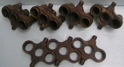QTY. 12. BRASS CENTRIFUGE CUPS 11/16 OF AN INCH WI...
