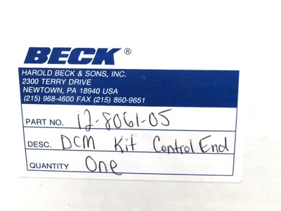 NEW BECK 12-8061-05 CONTROL END KIT 12806105