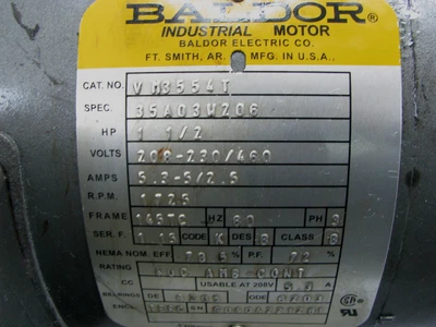 USED BALDOR VM3554T