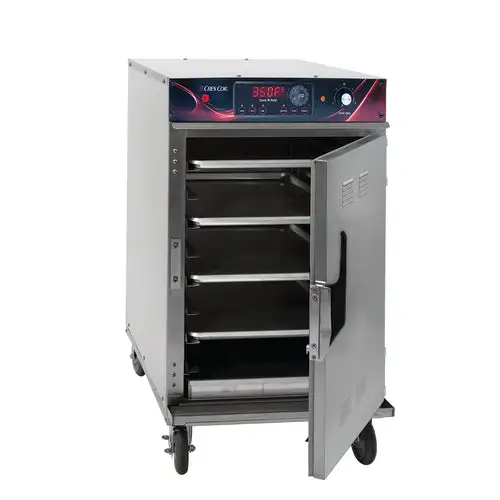 Cres Cor 1000CHSKSPLITDX Half Size Commercial Smoker Oven W/ Cook & Hold - 208-240v/1ph