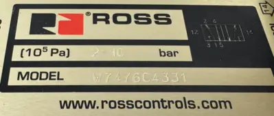 NEW ROSS W7476C4331 SOLENOID CONTROL VALVE 2-10bar 26VA 110-120V 50/60HZ