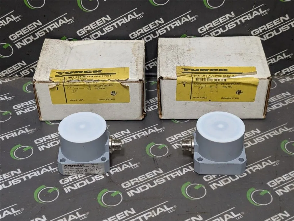 Lot of 2 Turck Ni20-Q50-ADZ30X2-B3131/S34 Proximity Sensor Modules New NIB