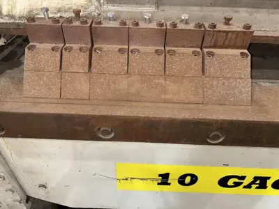 8' X 10 GAUGE CHICAGO DREIS & KRUMP MODEL #8135-6 POWERED BOX & PAN FINGER BRAKE: STOCK #23777
