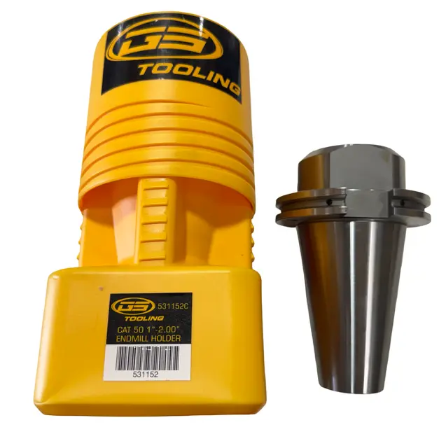 GS Tooling CAT50 End Mill Holder 1" Hole Diameter, 2" Projection