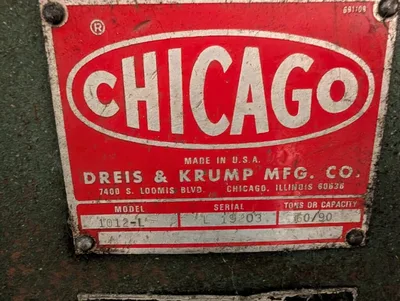 Used CHICAGO DREIS & KRUMP MFG. CO. 1012-L Press Brakes Alabama US | The Equipment Hub #1442839