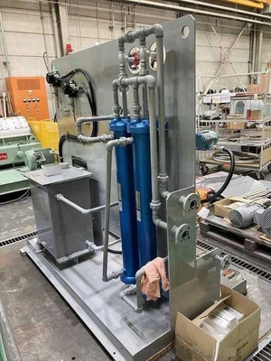 Tomoe TRV085HT vertical gas-tight decanter centrifuge, 316SS.