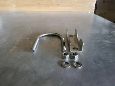 U-Bolt, 3.9" Length, 2" Width, Stainless Steel