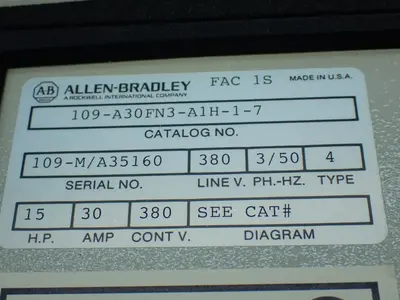 NEW ALLENBRADLEY 109130PN3A1H17