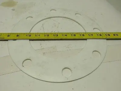 PTFE Size 6 Pipe Gaskets W/8 Bolt Holes 6-5/8" ID X 1/8" Thick