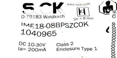 NEW SICK IME18-08BPSZC0K PROXIMITY SENSOR 1040965 IME1808BPSZC0K