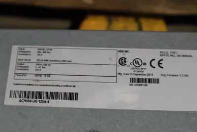 ABB ACH550-UH-125A-4 AC DRIVE 550 SERIES 3 PHASE 380-480 V AC STOCK HP143