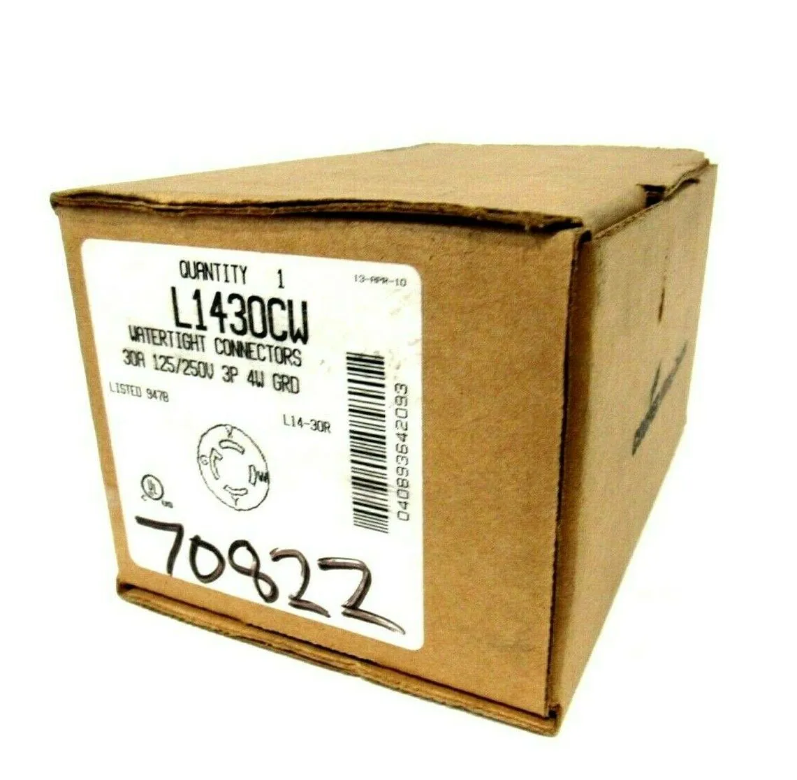 NEW COOPER L1430CW WATERTIGHT CONNECTOR