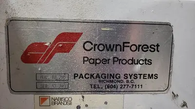 USED CROWNFOREST PACKAGING SYSTEMS BB-2HS / 2H3