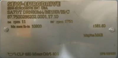 NEW SEW EURODRIVE SA77/T DRN80M4/BE1HR/IS/C GEAR MOTOR SA77TDRN80M4BE1HRISC