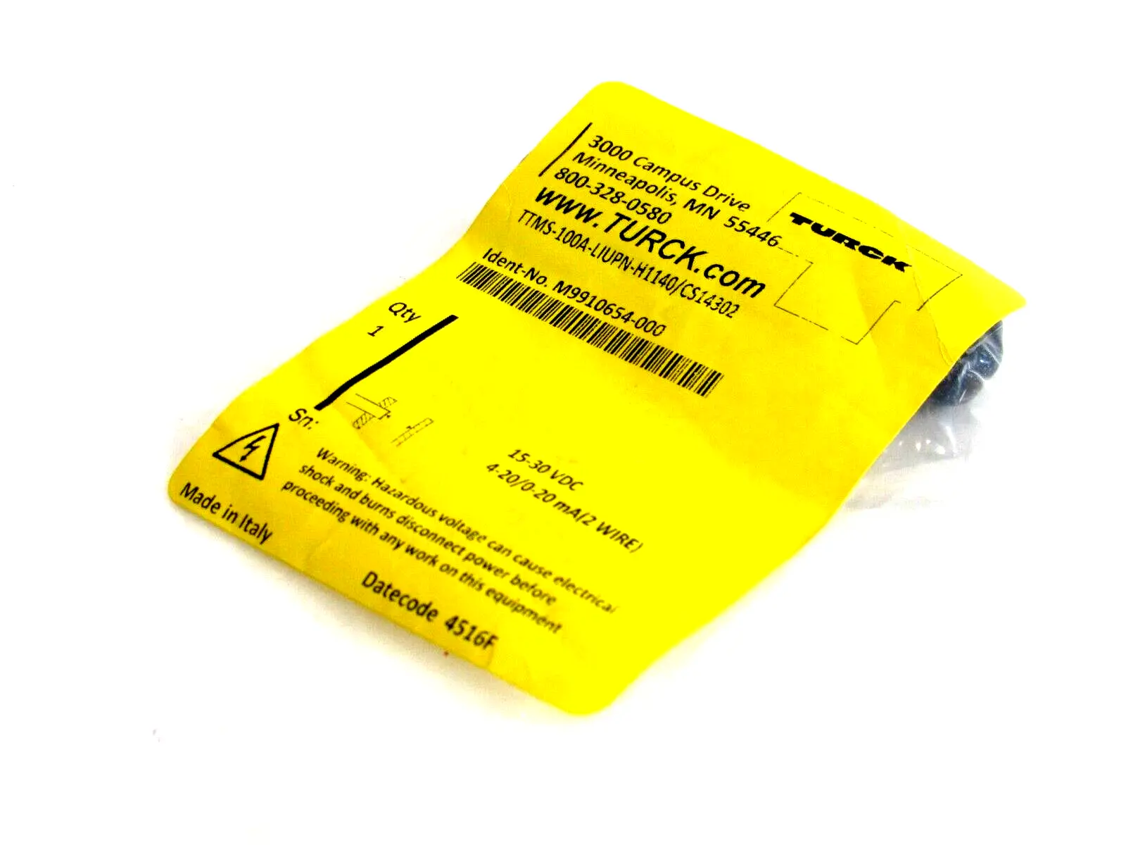 NEW TURCK M9910654-000 TEMPERATURE SENSOR M9910654000