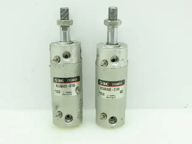 SMC NCGBA32-0100 Numatic Double Acting Cylinder 1-1/4"Bore 1"Stroke  LOT OF 2