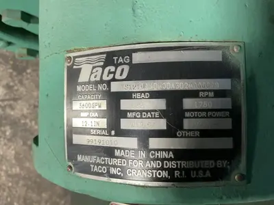 Used 2019 TACO INC TS121014DM0DA3D2M000000 Pumps Ohio US | HGR 24 #1764654