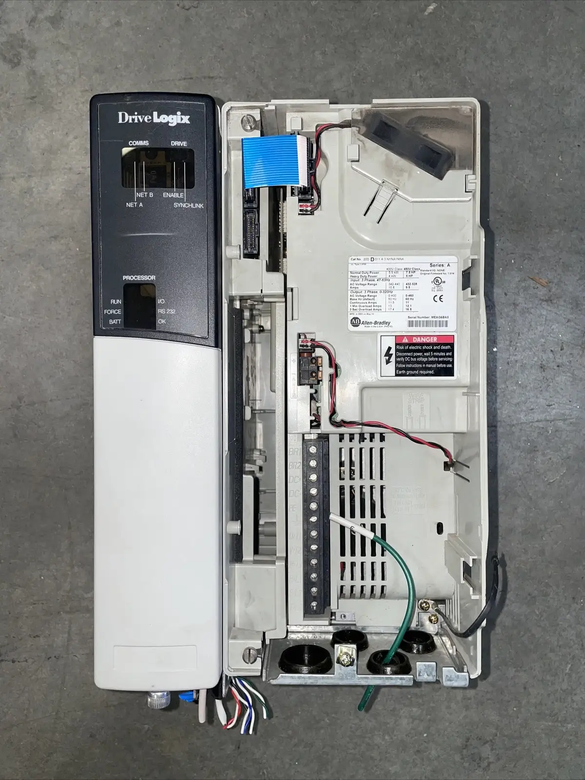 ALLEN BRADLEY 20DD011A3NYNA1NNA /A PowerFlex 700S 7.5HP 3Ph 0-320Hz 480V @2A