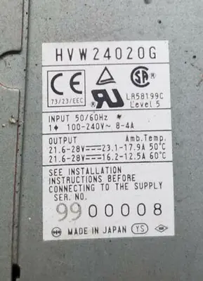 USED SHINDENGEN HVW24020G