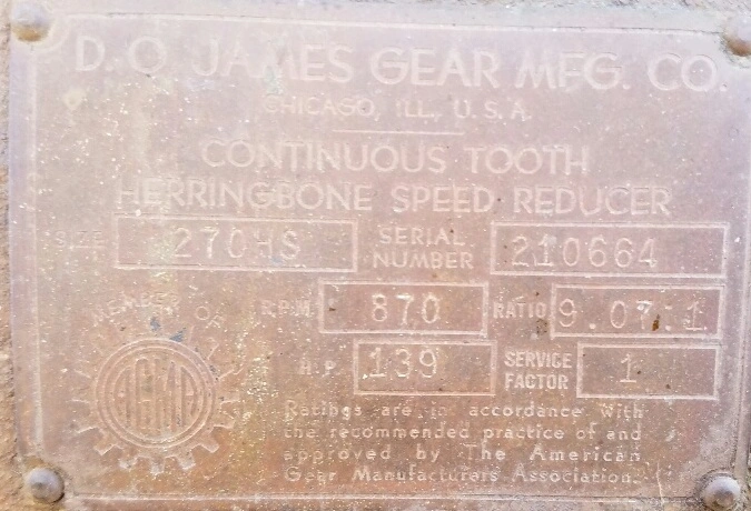 Used D.O JAMES GEAR _UNKNOWN_ Speed Reducers Ohio US | Soberay & Sons #795335
