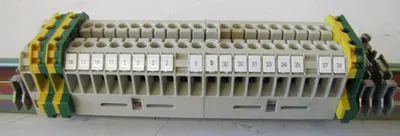 Siemens DIN Rail Terminal Strip Block with Ground and 18” Mounting Rail