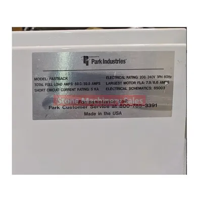 2013 Park Industries Fastback Flat Edge Polisher